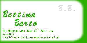 bettina barto business card